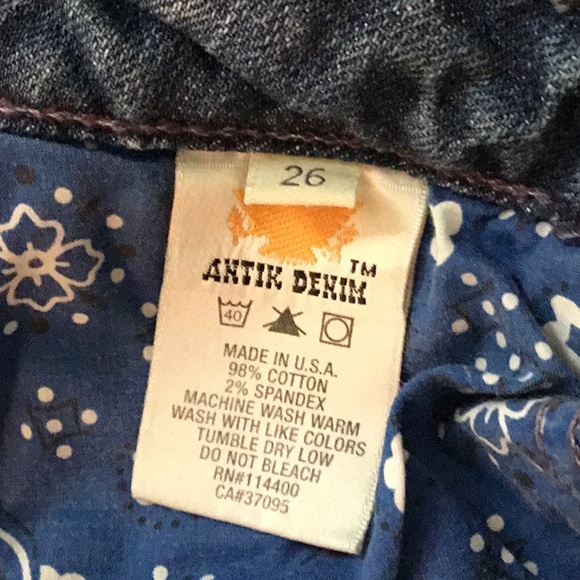 Antik Denim Embroidered Jeans 26